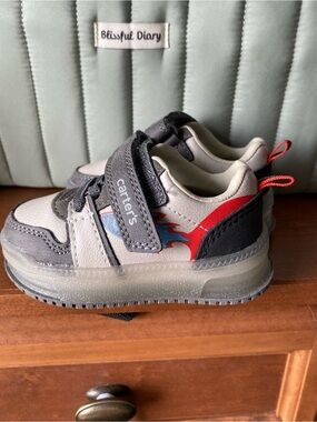 Carter's Gray, Red & Blue Light-Up Toddler Sneakers
